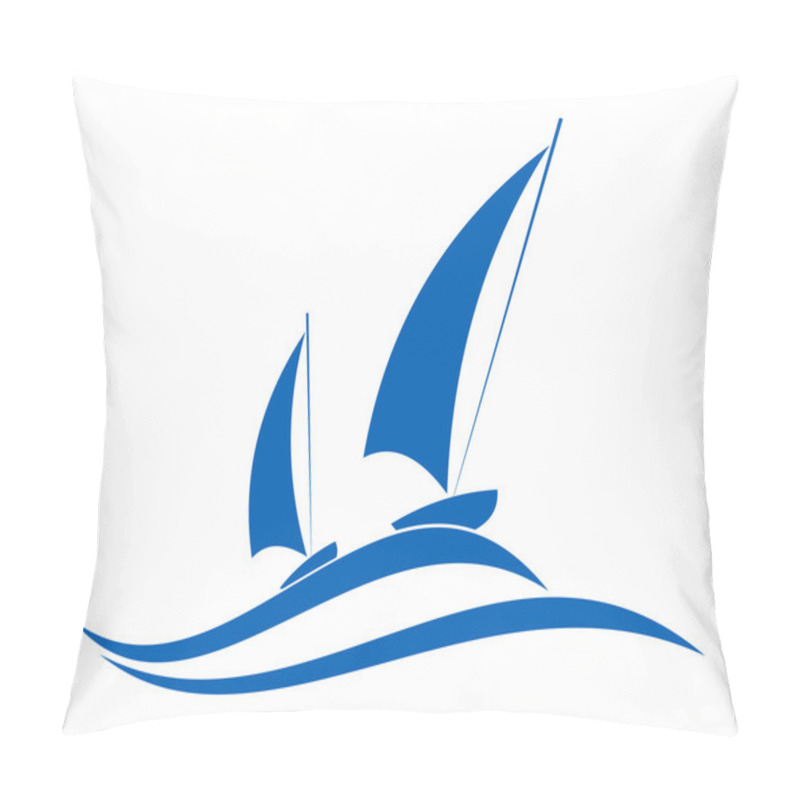 Personality  Sailing Or Yachting Emblem  Pillow Covers