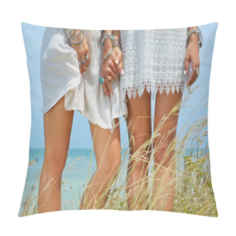 Personality  Attractive Boho Girls Close Up Pillow Covers