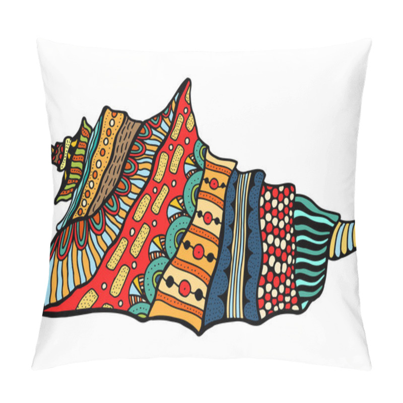 Personality  Seashell. Vector Illustration.  Pillow Covers