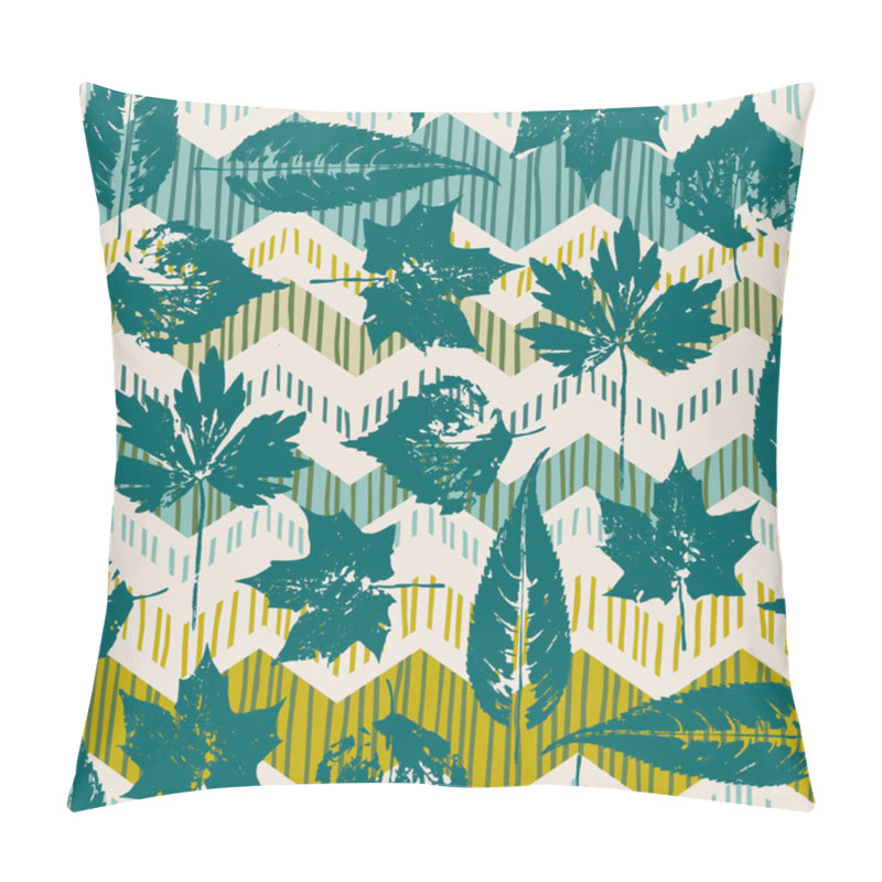 Personality  Abstract Autumn Seamless Pattern With Leaves. Pillow Covers