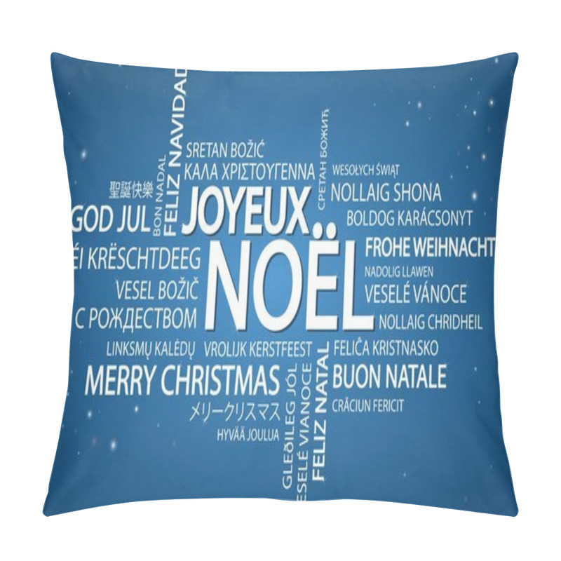 Personality  Word Cloud Merry Christmas (in French) Pillow Covers