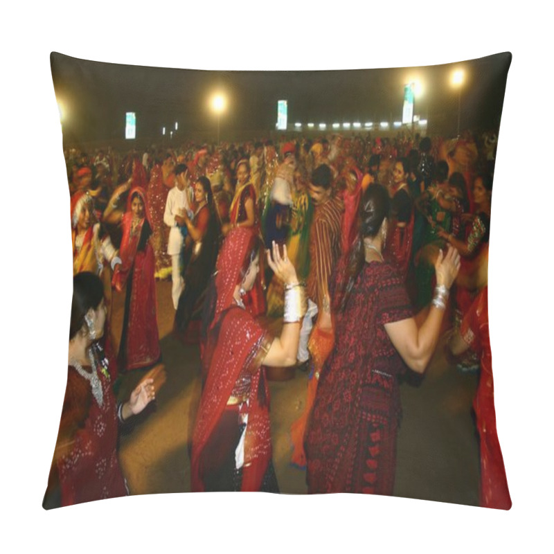 Personality  Garba, The Traditional Folk Dance Of Gujarat,  Ahmedabad, Gujarat, India  Pillow Covers