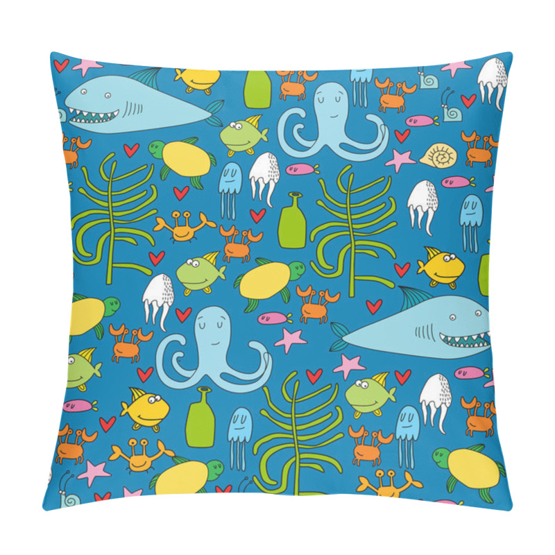 Personality  Seamless Sea Pattern Pillow Covers