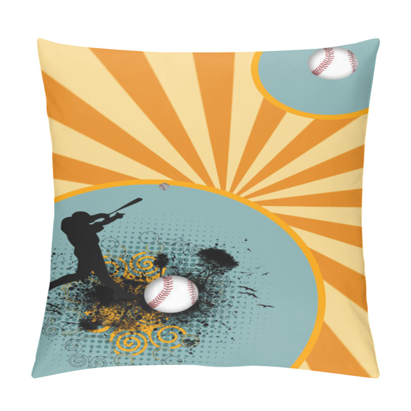 Personality  Baseball Background Pillow Covers