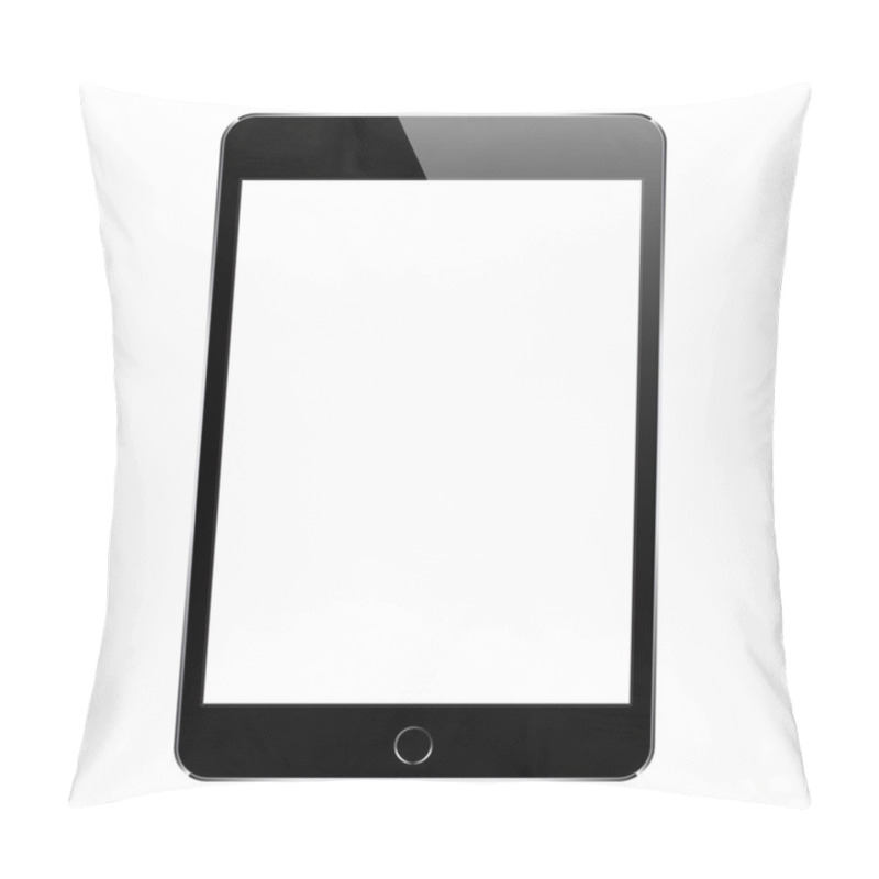 Personality  Mock Up Black Tablet Isolated On White Vector Design Pillow Covers