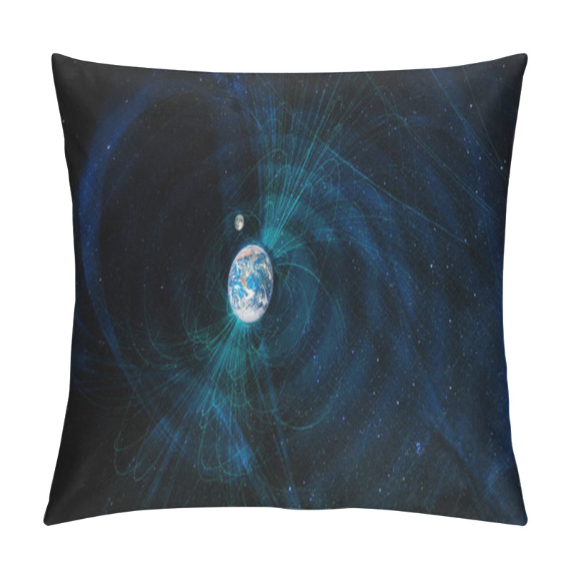 Personality  Earth Magnetic Fields, Elements Of This Image Furnished By NASA. Pillow Covers