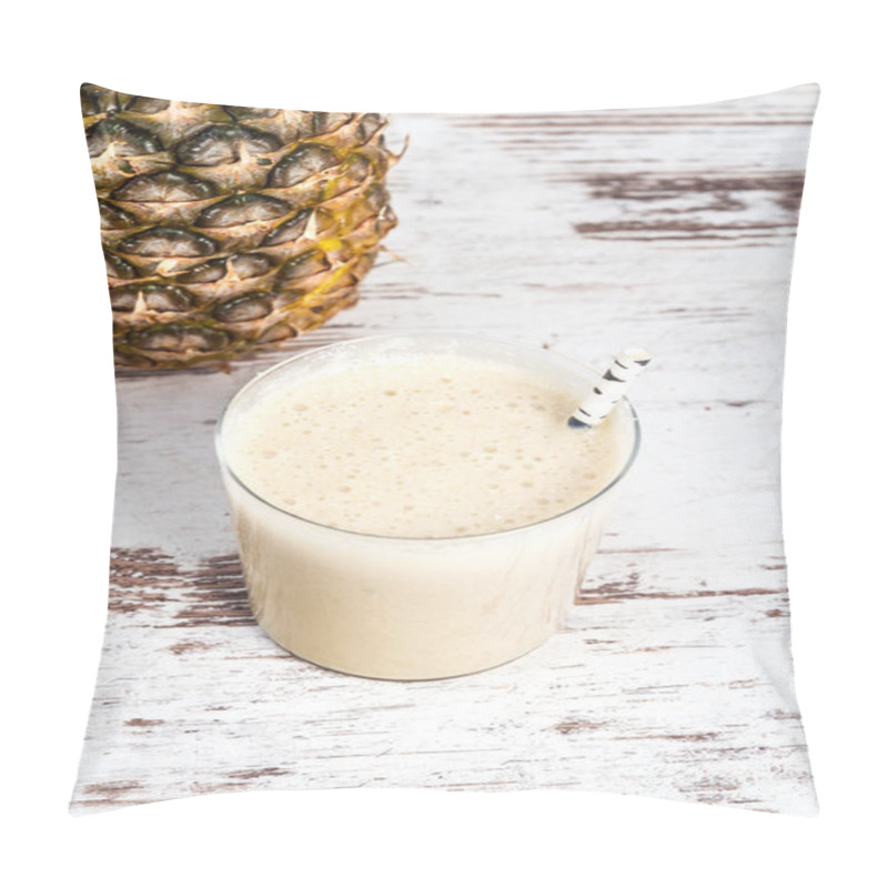 Personality  Pineapple Smoothie On Table Pillow Covers