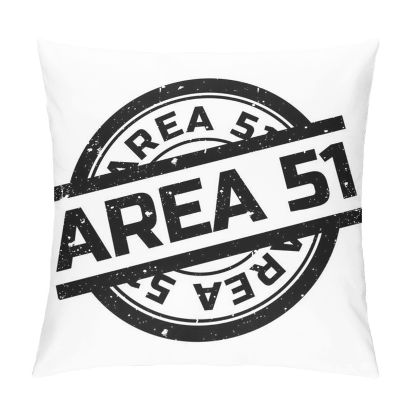 Personality  Area 51 Rubber Stamp Pillow Covers