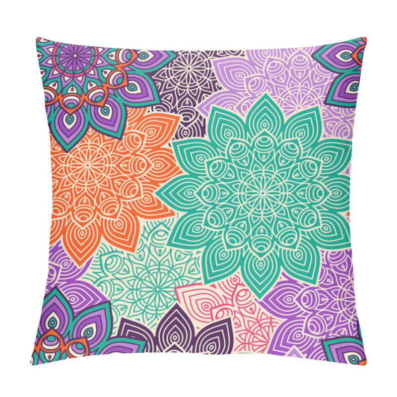 Personality  Ethnic Floral Seamless Pattern Pillow Covers