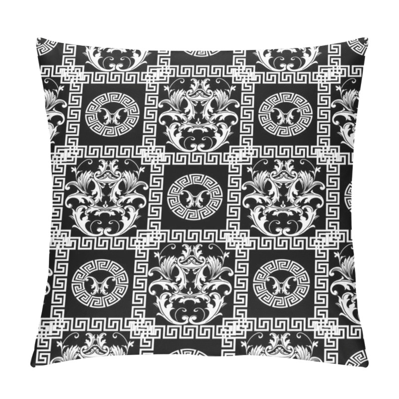 Personality  Baroque Seamless Pattern. Greek Key Meander Ornaments Pillow Covers