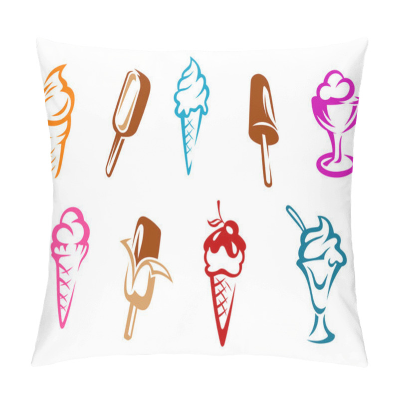 Personality  Ice Cream Snacks Pillow Covers