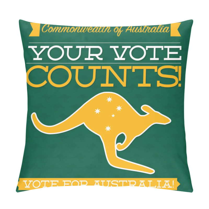 Personality  Australian Election Card In Vector Format. Pillow Covers