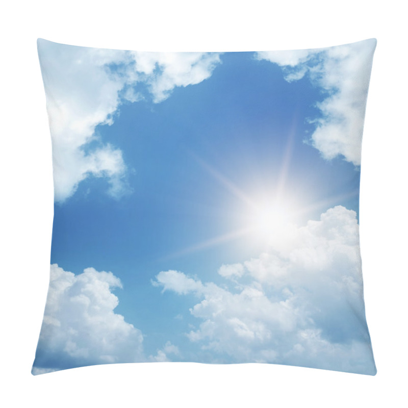 Personality  Clouds And Sun On Sky Pillow Covers