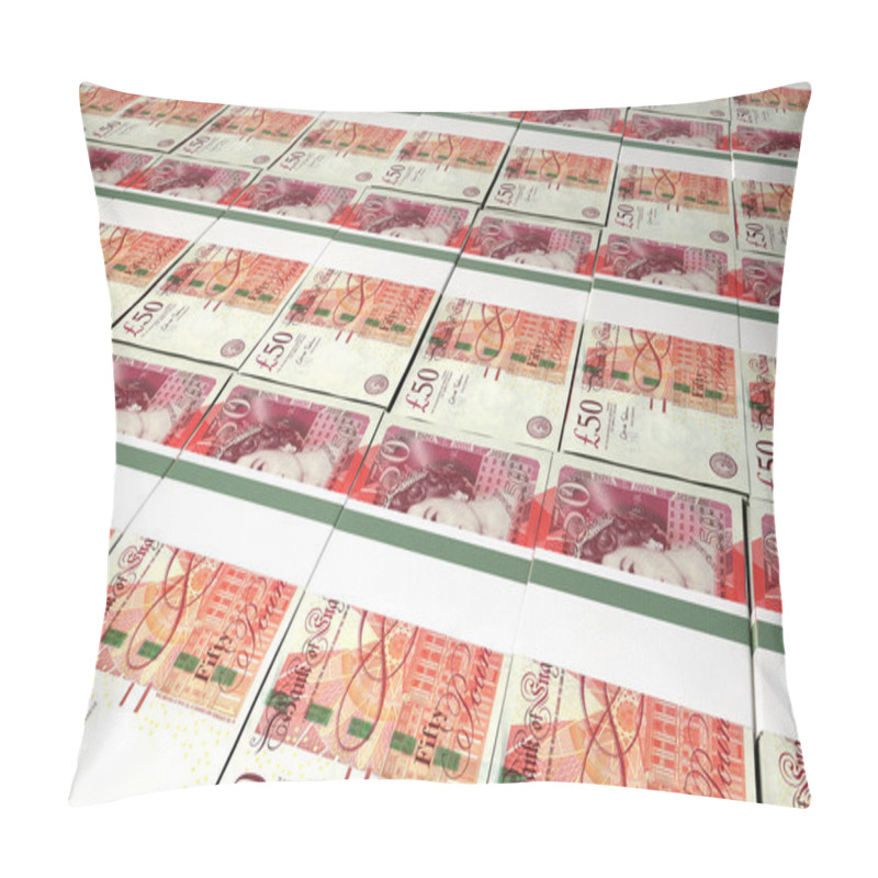 Personality  British One Hundred Pound Notes Laid Out Pillow Covers