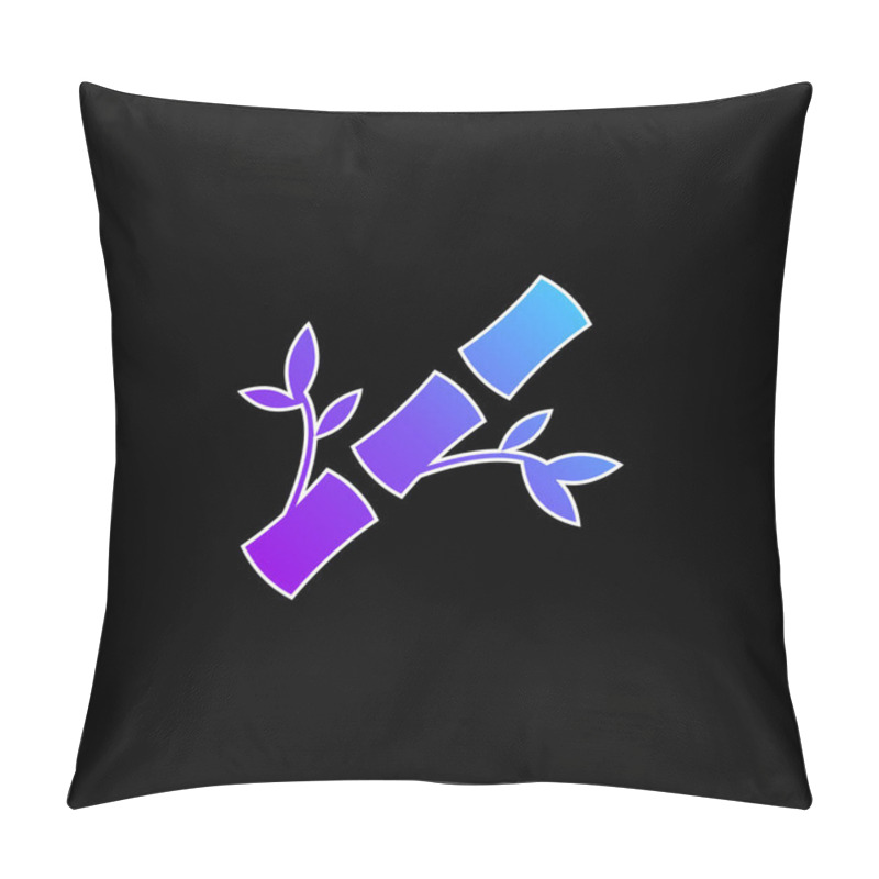 Personality  Bamboo Blue Gradient Vector Icon Pillow Covers