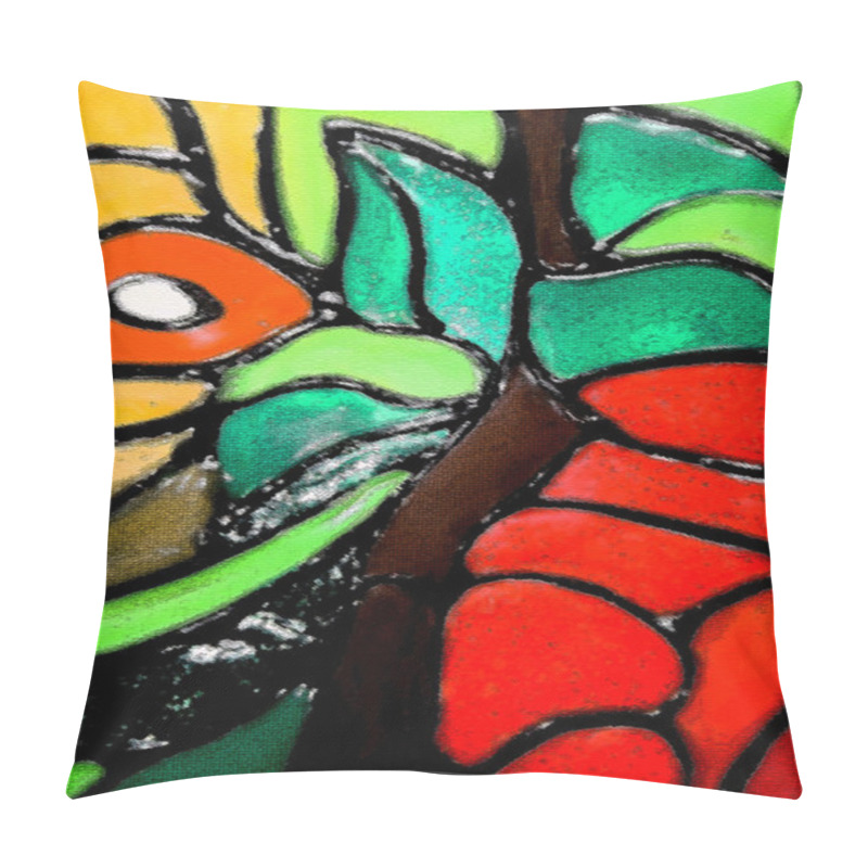 Personality  Stained Glass Vitrage Pillow Covers