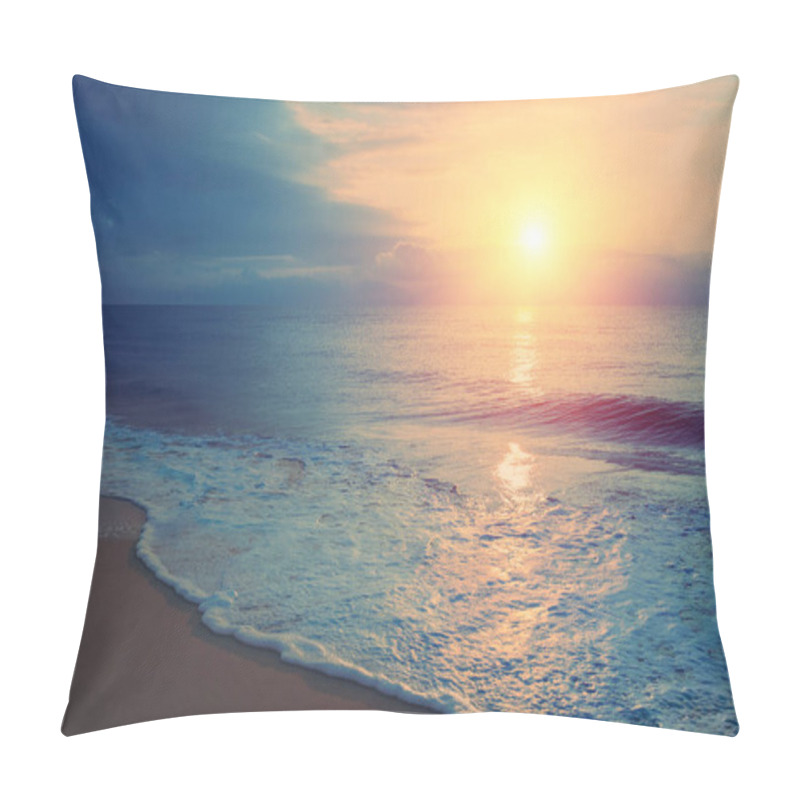 Personality  Seascape In The Early Morning. Sunrise Over The Sea. Nature Landscape Pillow Covers