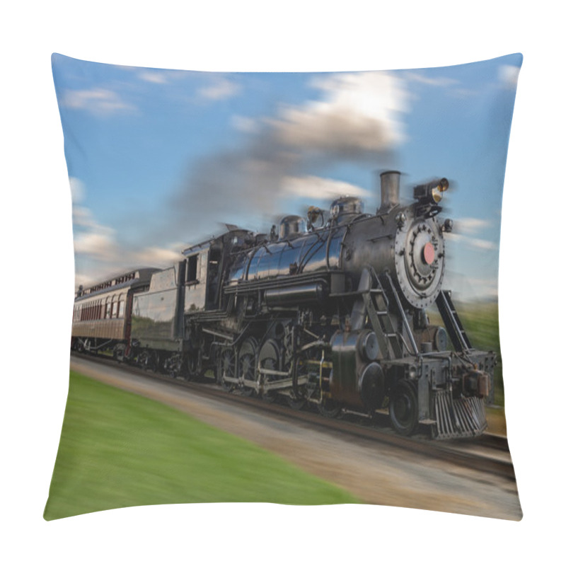 Personality  Steam Train Pillow Covers