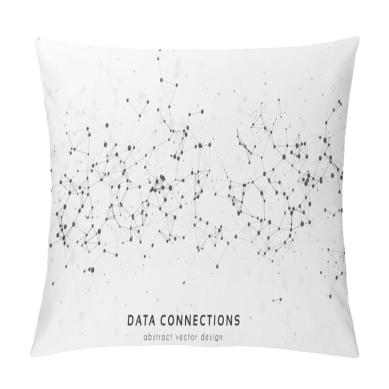 Personality  Abstract Mesh Vector Background. Futuristic Technology Style Card. Lines, Point, Planes In 3d Space Pillow Covers