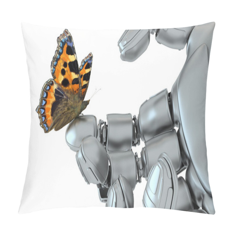 Personality  Robot And Butterfly Pillow Covers