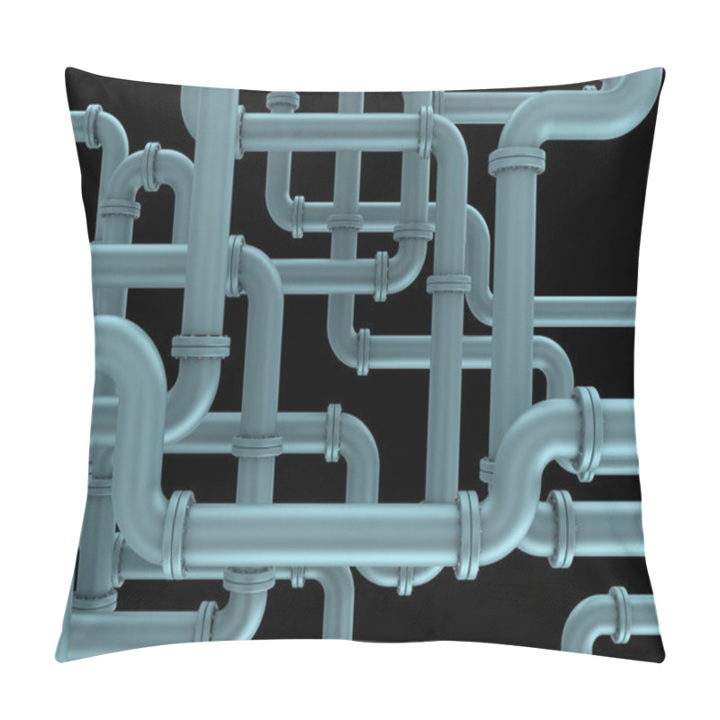 Personality  Illustration Of Pipes System Pillow Covers