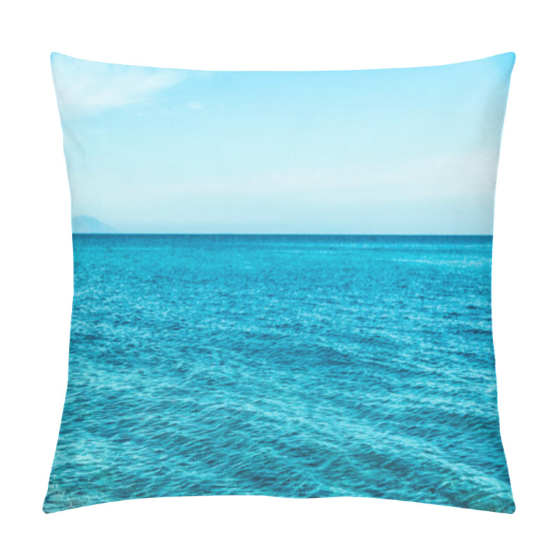 Personality  Beautiful View Of A Sea Coast, Travel Background Pillow Covers