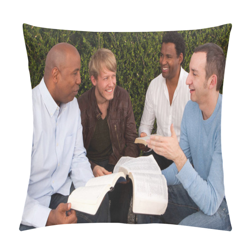 Personality  Diverse Group Of Men Studying Together. Pillow Covers