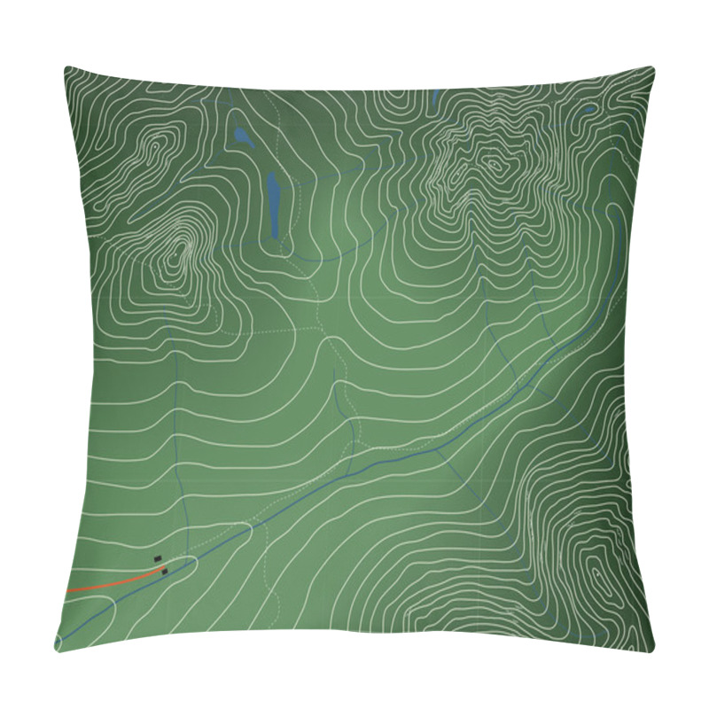 Personality  Topographic Map Pillow Covers