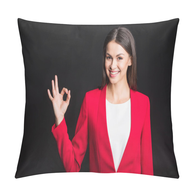 Personality  Young Attractive Businesswoman Pillow Covers