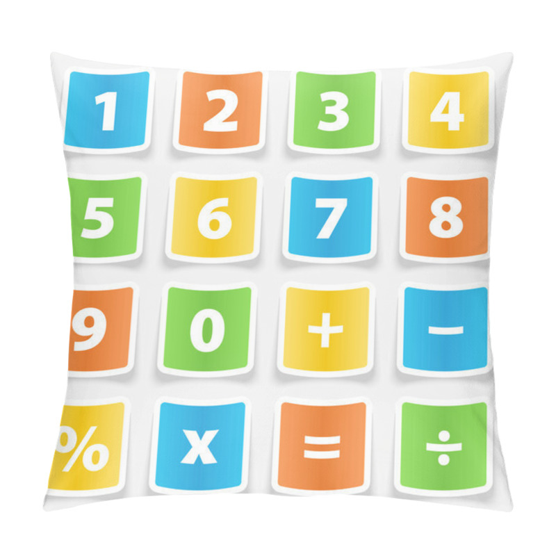 Personality  Calculator Button Stickers Pillow Covers