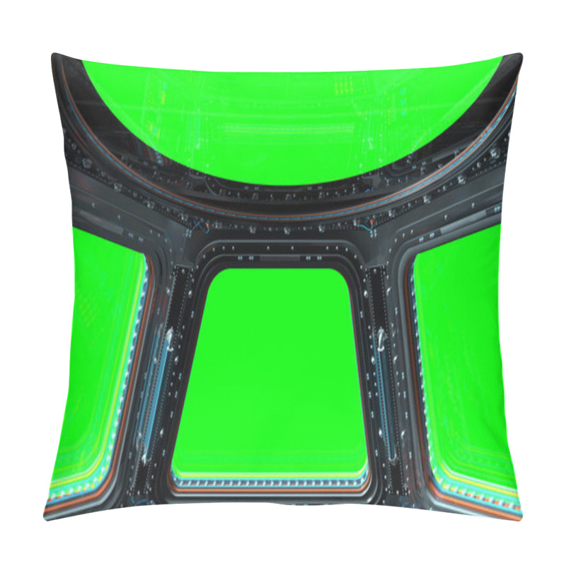 Personality  Space Station Window 3D Rendering Pillow Covers