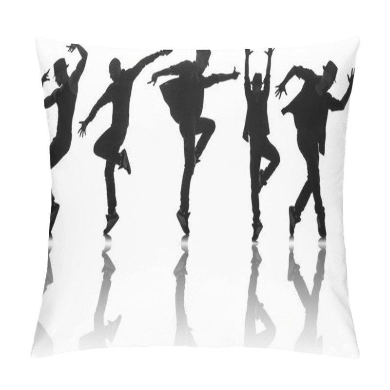 Personality  Silhouettes Of Dancers In Dancing Concept Pillow Covers