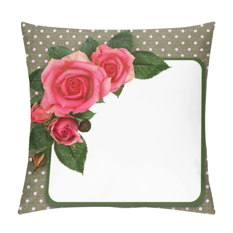 Personality  	Rose Flowers Composition And Frame Pillow Covers