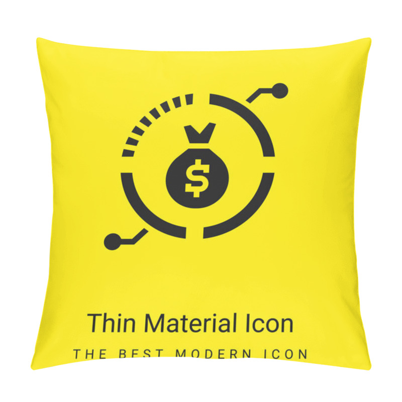 Personality  Asset Management Minimal Bright Yellow Material Icon Pillow Covers