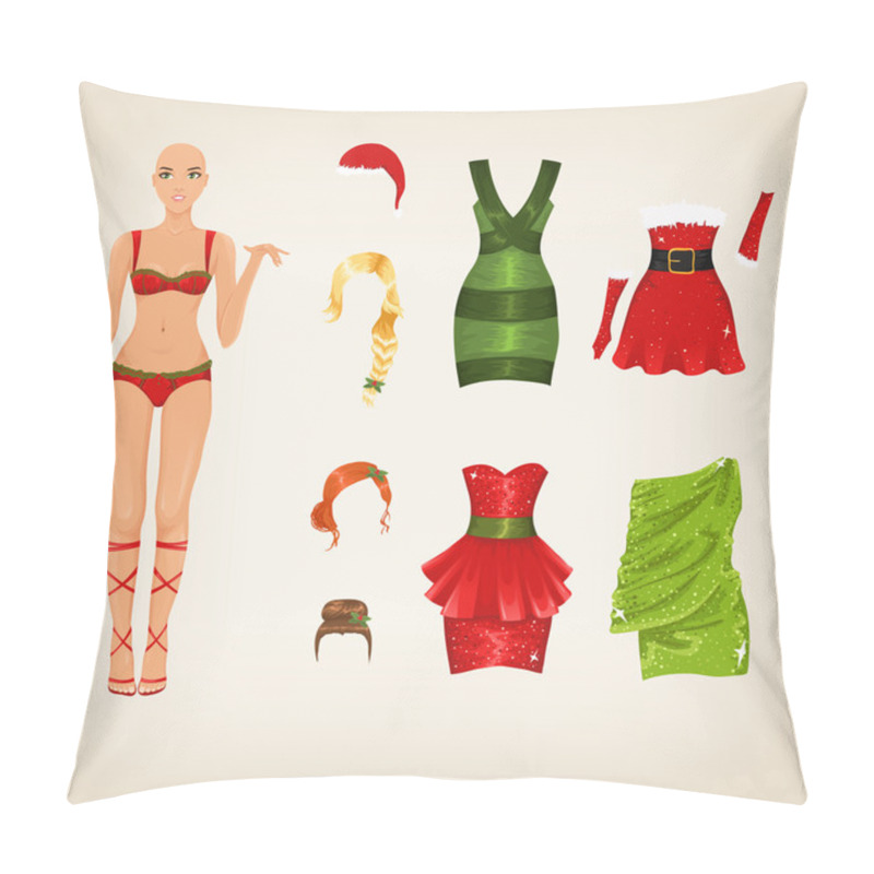 Personality  Female Christmas Clothes Pillow Covers