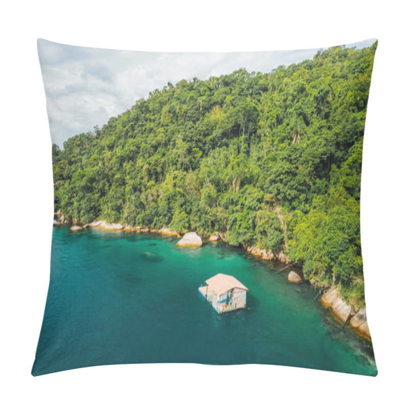 Personality  Big Island Ilha Grande Abraao Beach In Angra Dos Reis, Rio De Janeiro, Brazil . High Quality Photo San Antonio Beach Praia San Antonio Lopes Mendes Beach In Background.  Pillow Covers