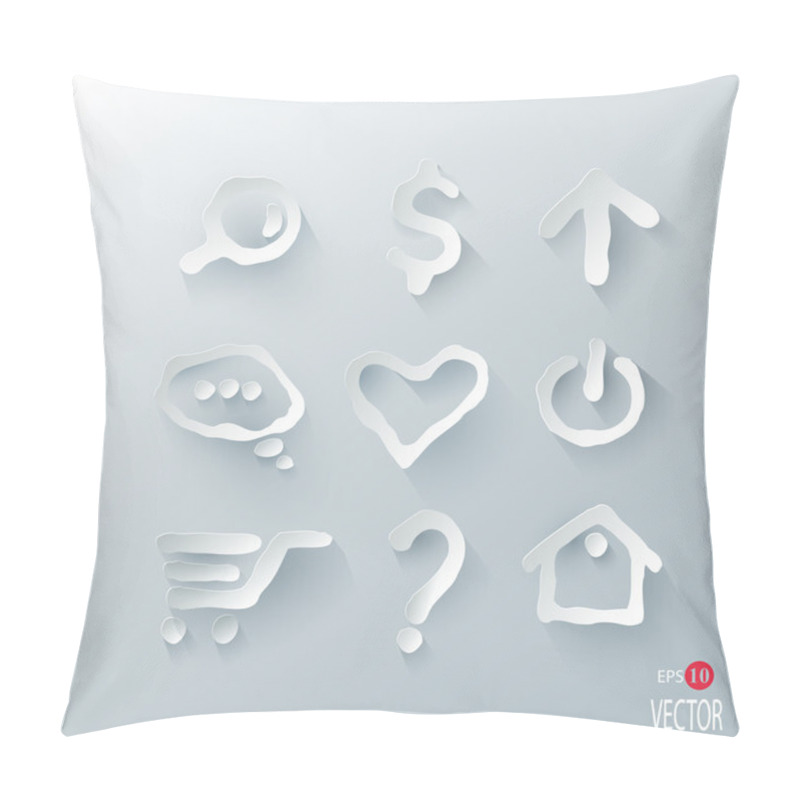 Personality  Marks On A Silver Background Pillow Covers