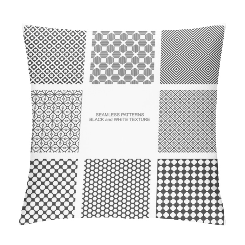 Personality  Simple Seamless Patterns, Black And White Texture Pillow Covers