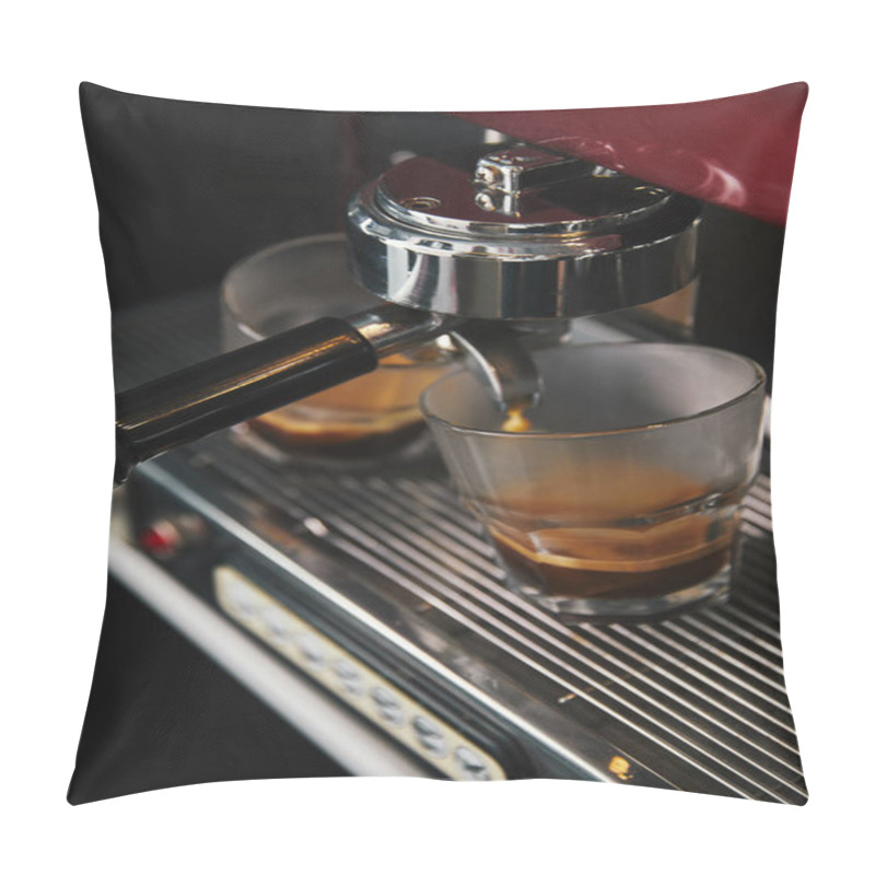 Personality  Professional Coffee Machine And Two Glasses With Espresso   Pillow Covers