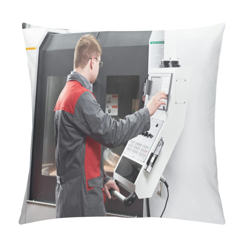 Personality  Laborer Working With Machine Tool Pillow Covers