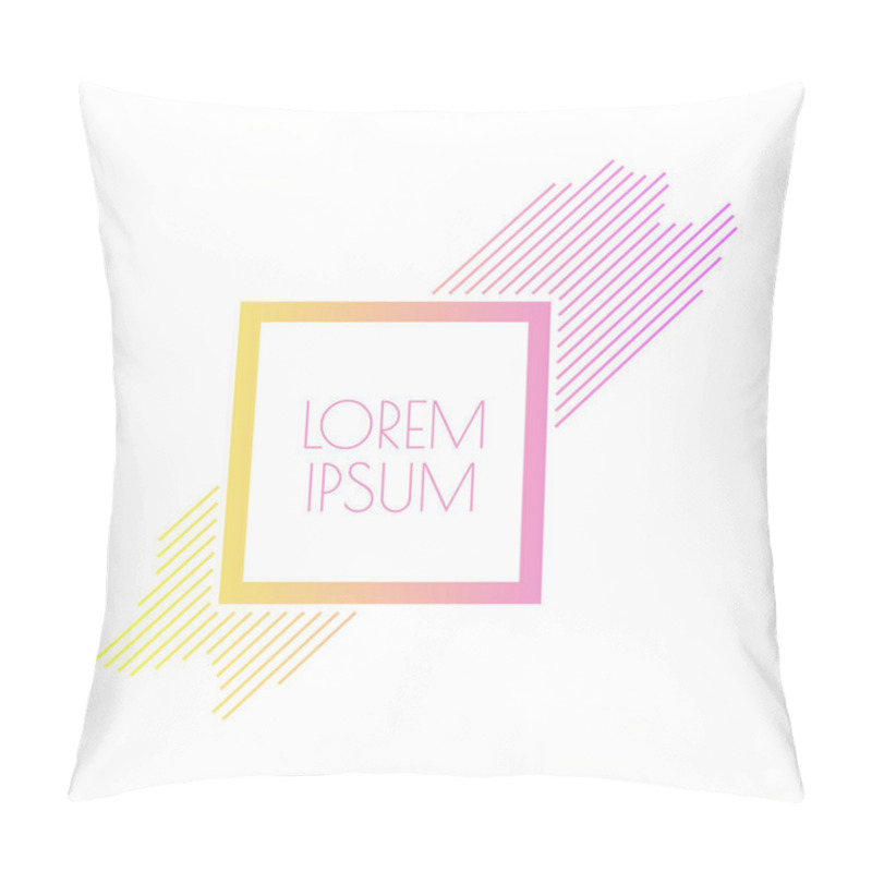 Personality  Vector Square Banner. Pillow Covers