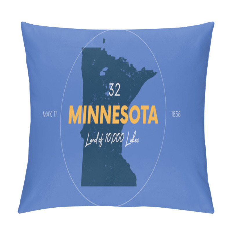 Personality  32 Of 50 States Of The United States With A Name, Nickname, And  Pillow Covers