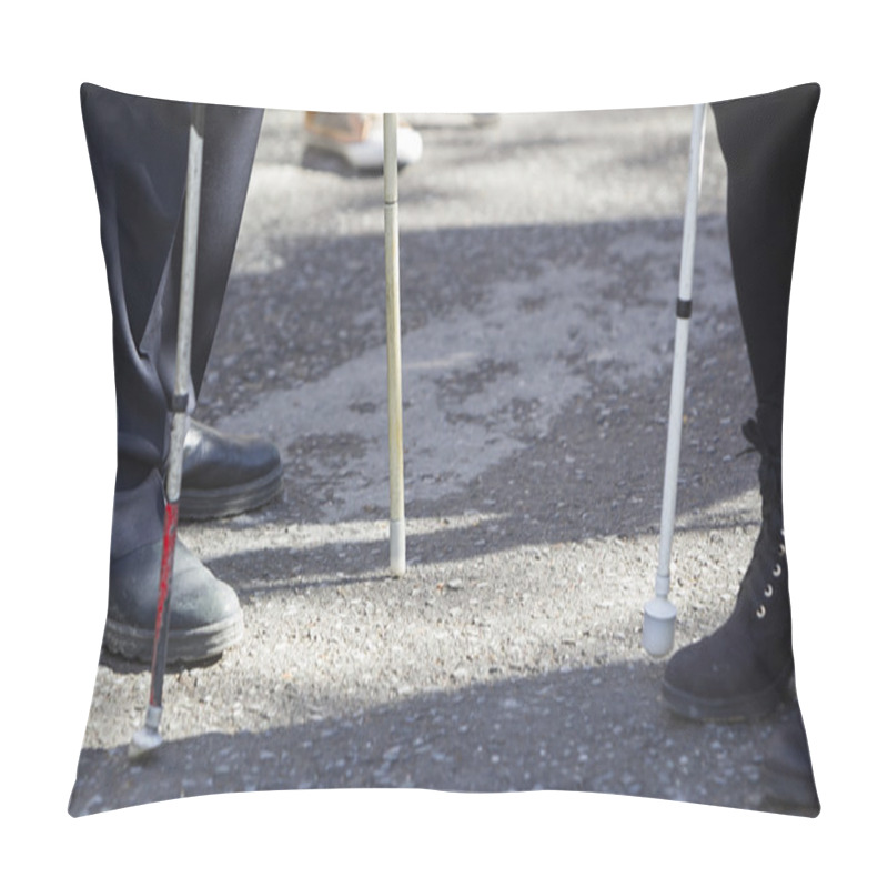 Personality  Close Up In Blind Feet With Stick Pillow Covers