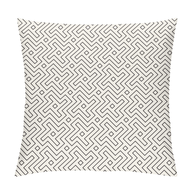 Personality  Vector Seamless Pattern. Modern Stylish Abstract Texture. Repeating Geometric Tiles From Striped Element Pillow Covers