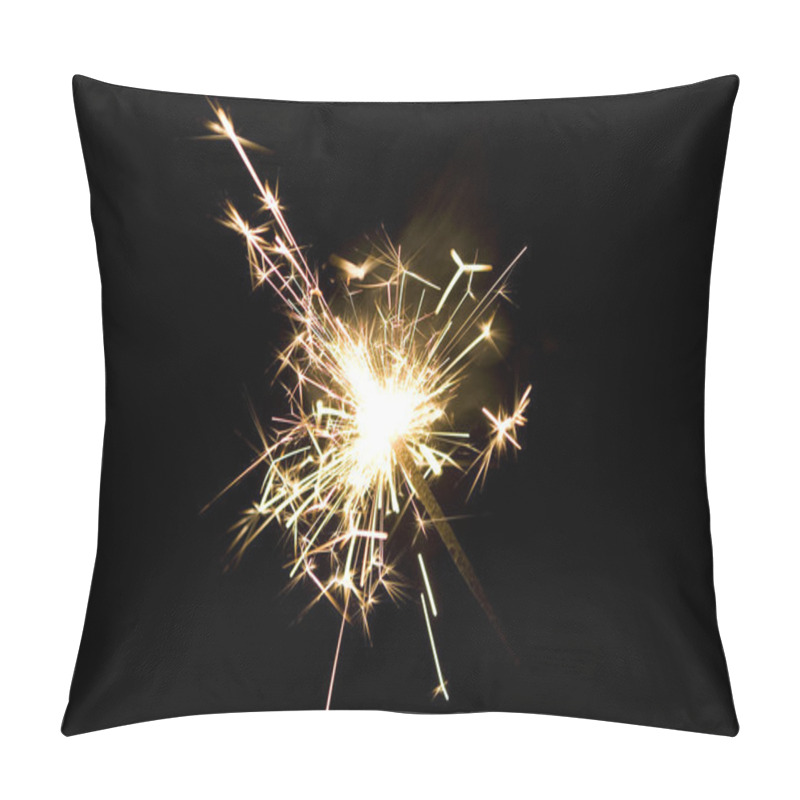 Personality  Close Up Of Lit Up Sparkler Pillow Covers