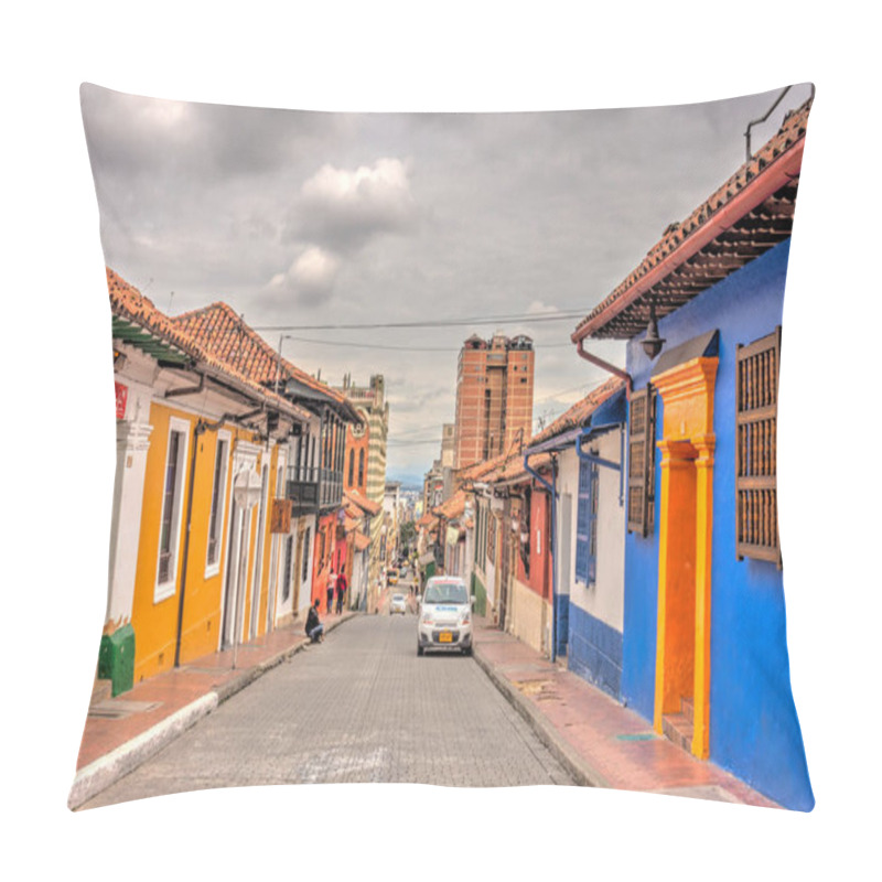 Personality  Bogota, Colombia - April 2019 : Historical Center In Cloudy Weather Pillow Covers