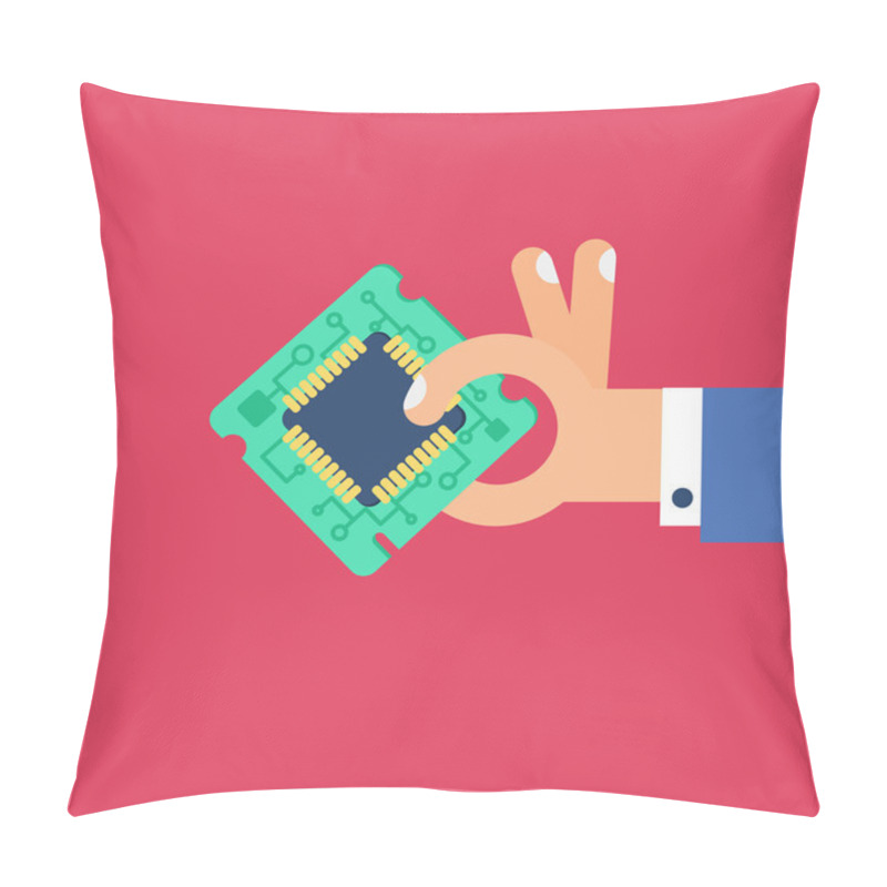 Personality  Computer Processor Chip Pillow Covers