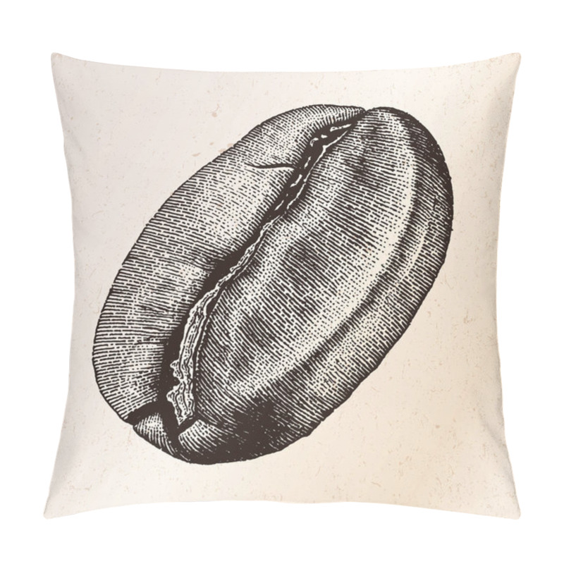 Personality  Coffee Bean Hand Drawing Engraving Illustration Pillow Covers