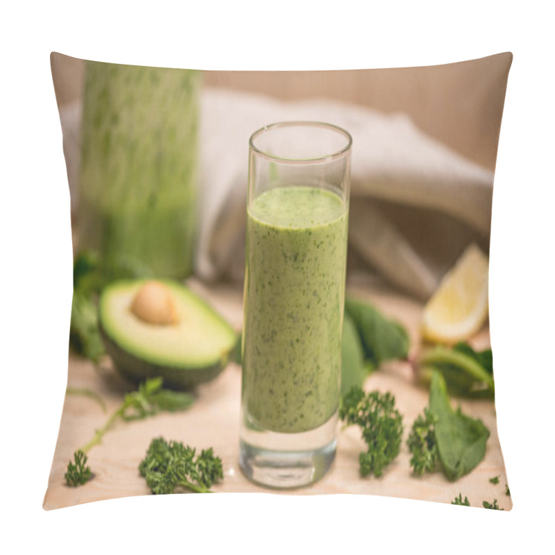 Personality  Green Smoothie And Ingredients  Pillow Covers