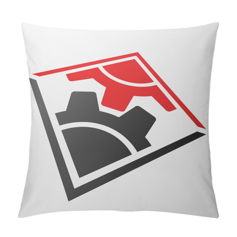 Personality  Business Emblem With The Gears. Pillow Covers